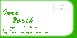 imre morth business card